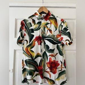 Topman flowers short sleeve shirt. Size S. New with tags